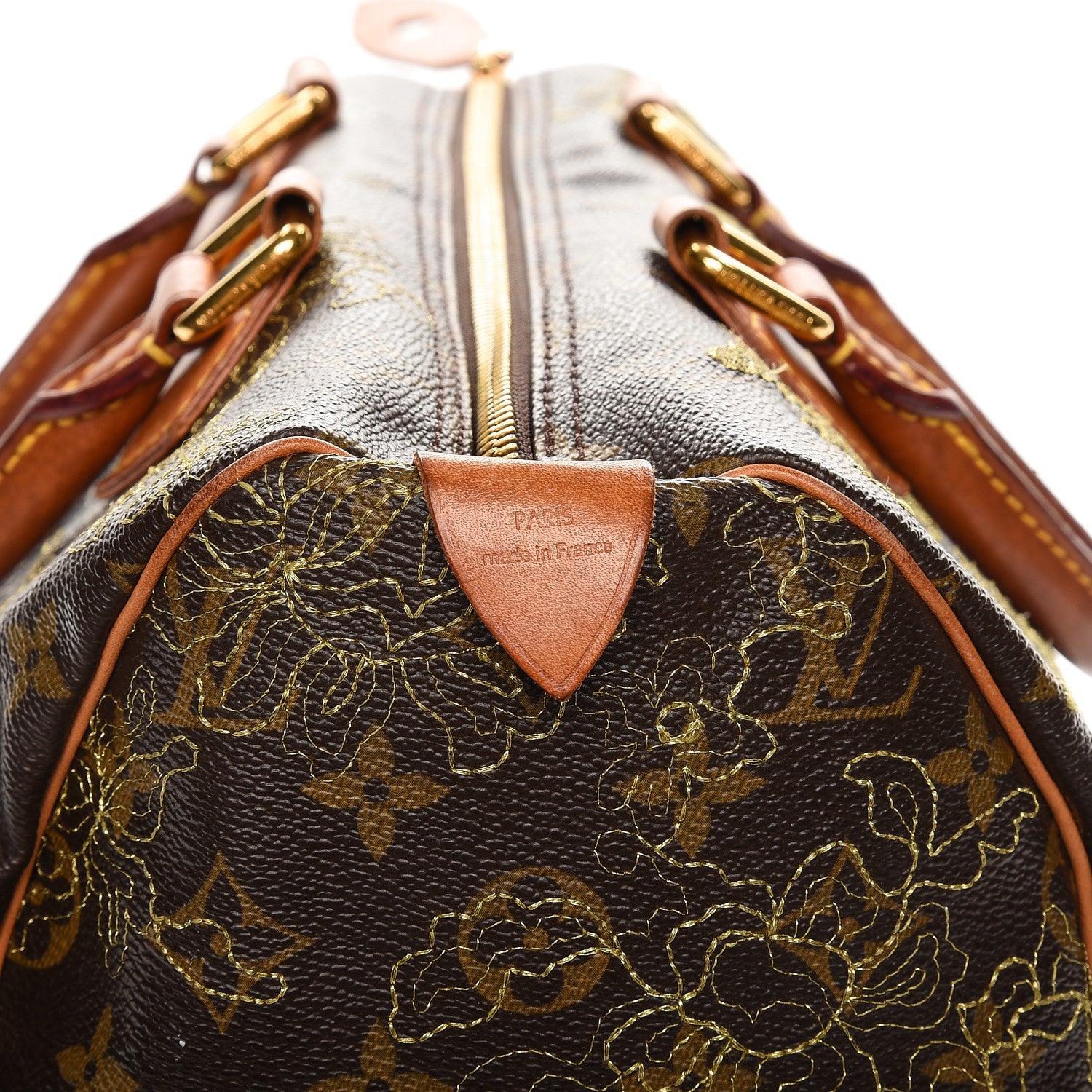 Louis Vuitton Monogram Dentelle Speedy 30 Gold 6 of 14