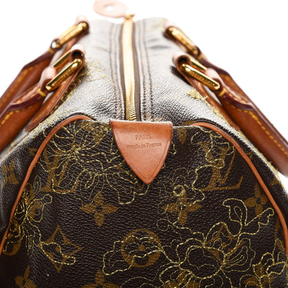 Louis Vuitton Monogram Dentelle Speedy 30 Gold 6 of 14