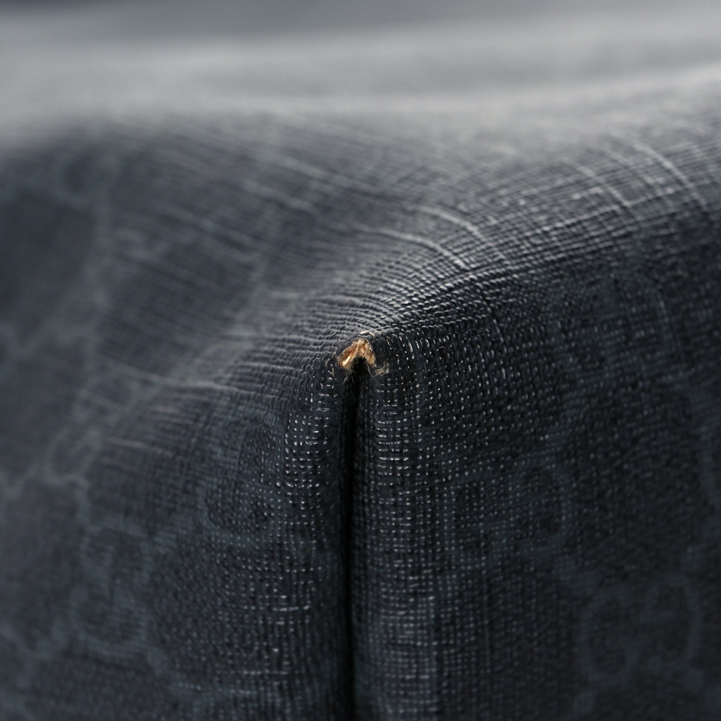 GG Supreme Monogram Web Handle Vertical Tote Black Grey