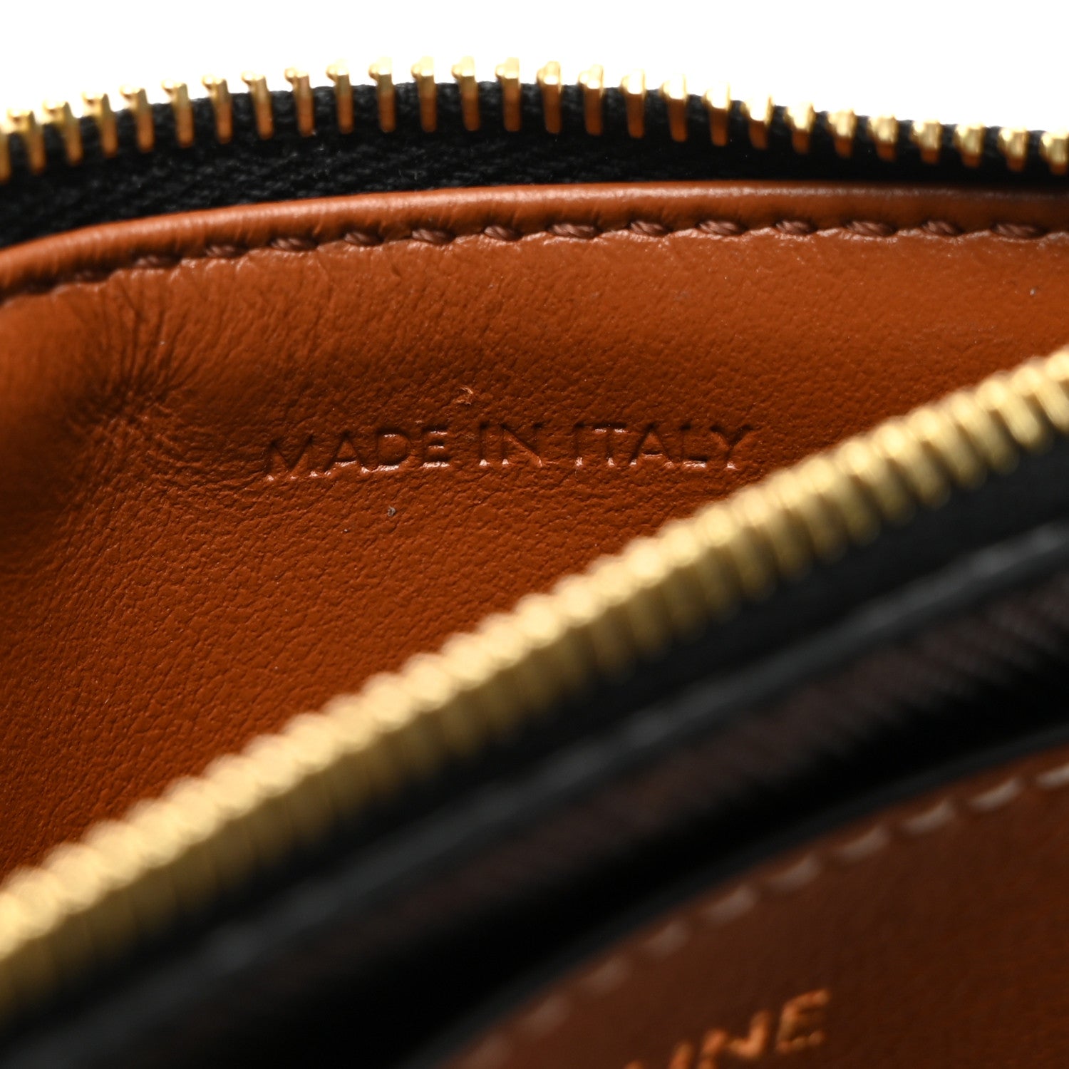 Celine Triomphe Canvas Zipped Card Holder Tan 7 of 10