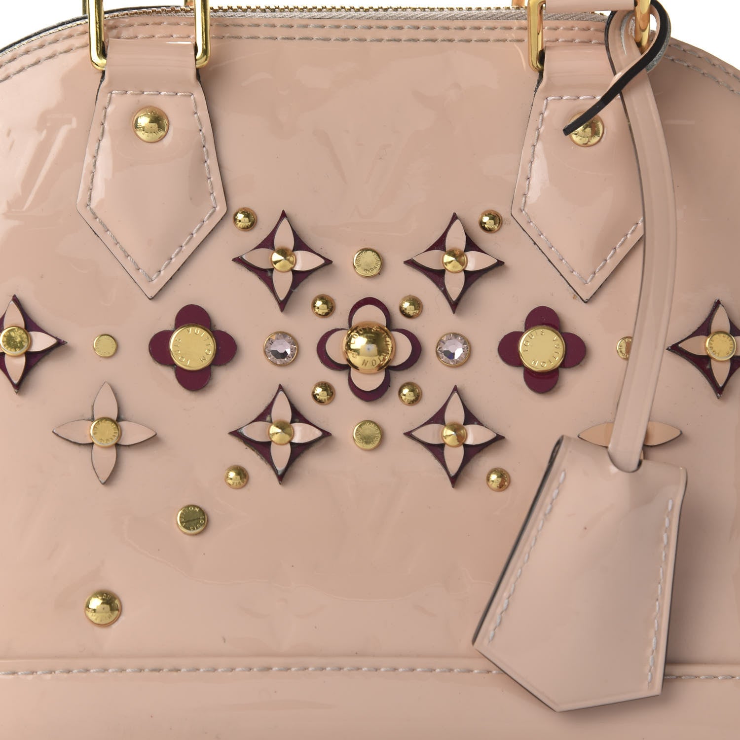 Louis Vuitton Vernis Flowers Alma BB Rose Ballerine 9 of 10