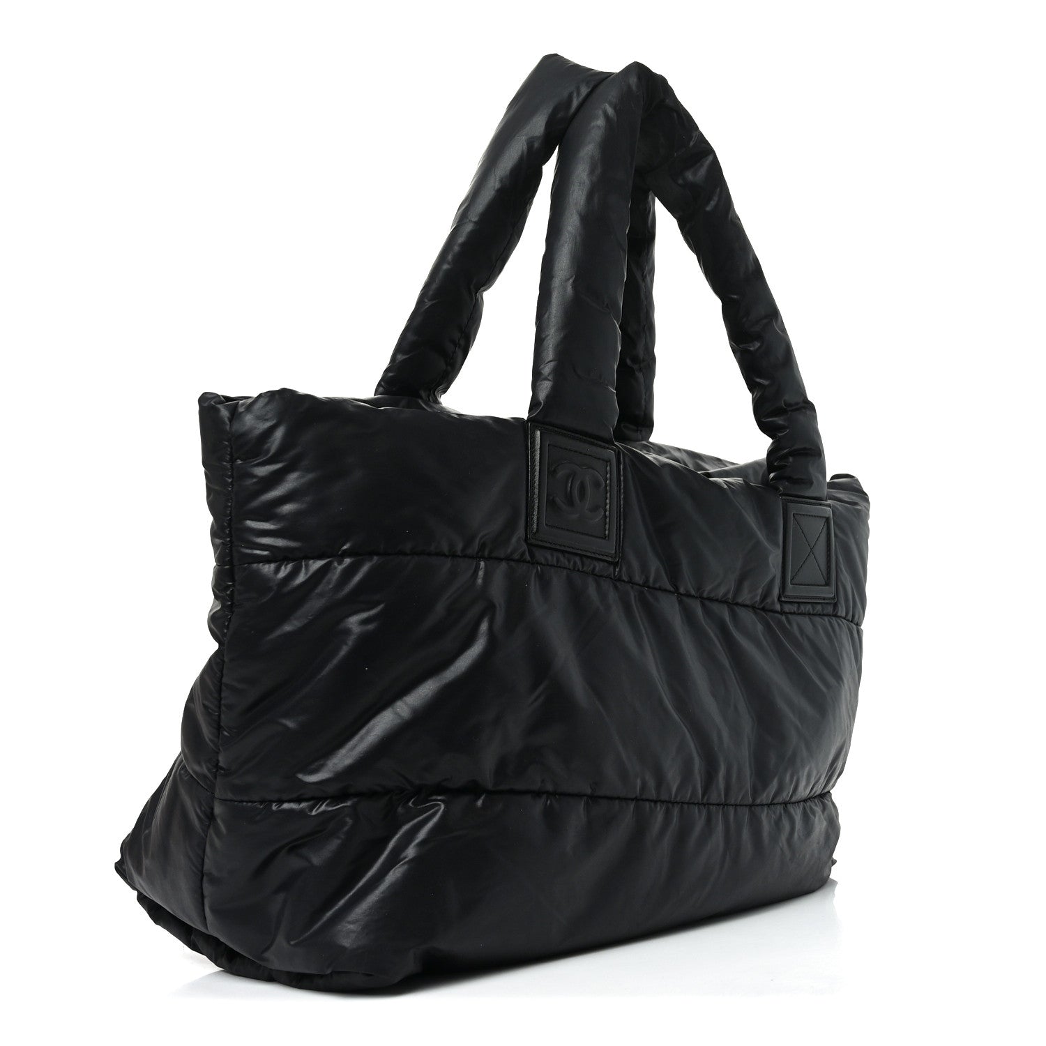 Chanel Lambskin Quilted Medium Coco Cocoon Reversible Tote Black 3 of 14