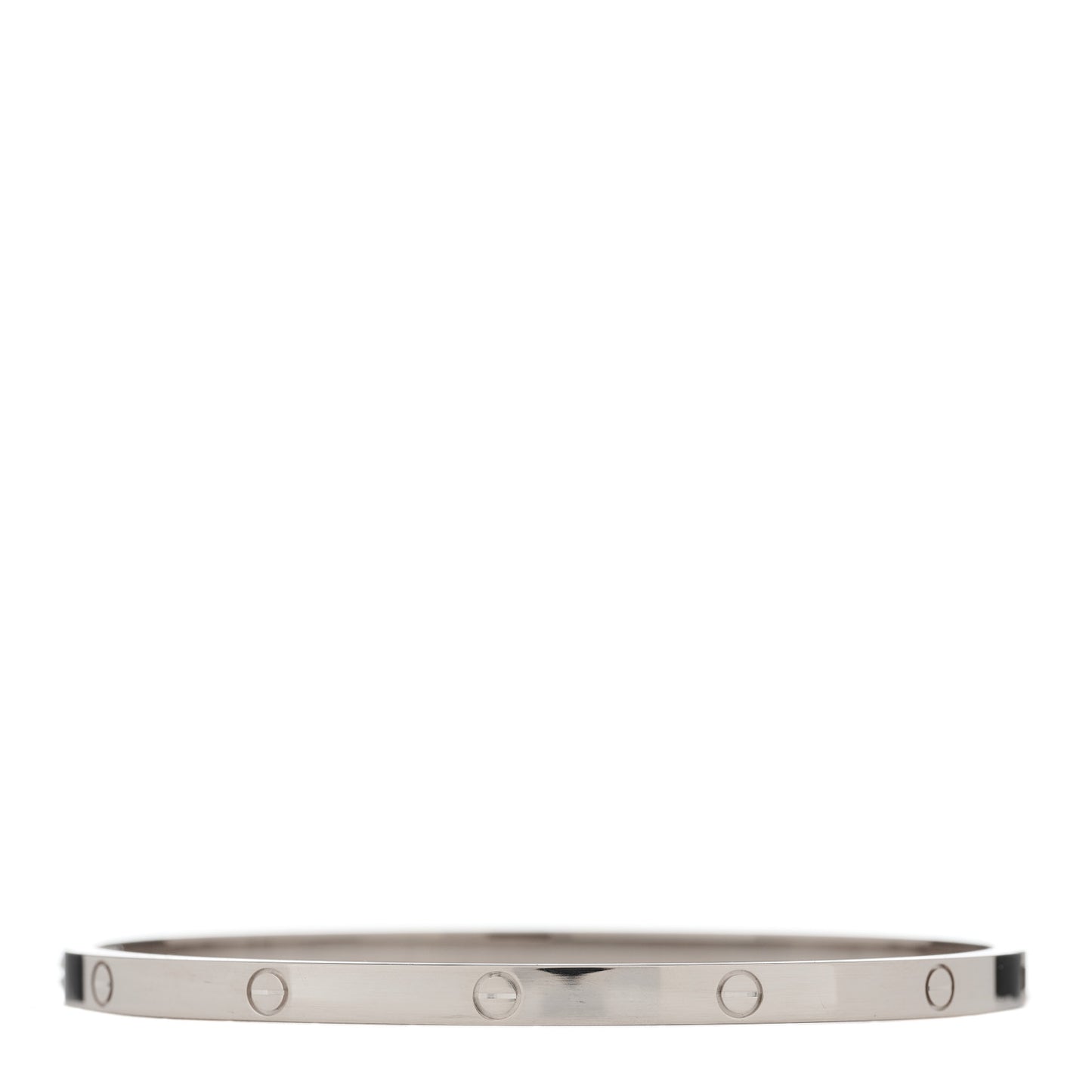 18K White Gold Small LOVE Bracelet 17