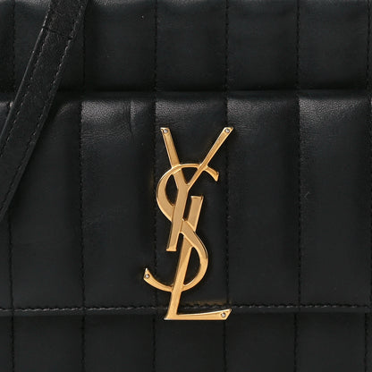 Saint Laurent Lambskin Matelasse Monogram Vicky Camera Bag Black 8 of 10