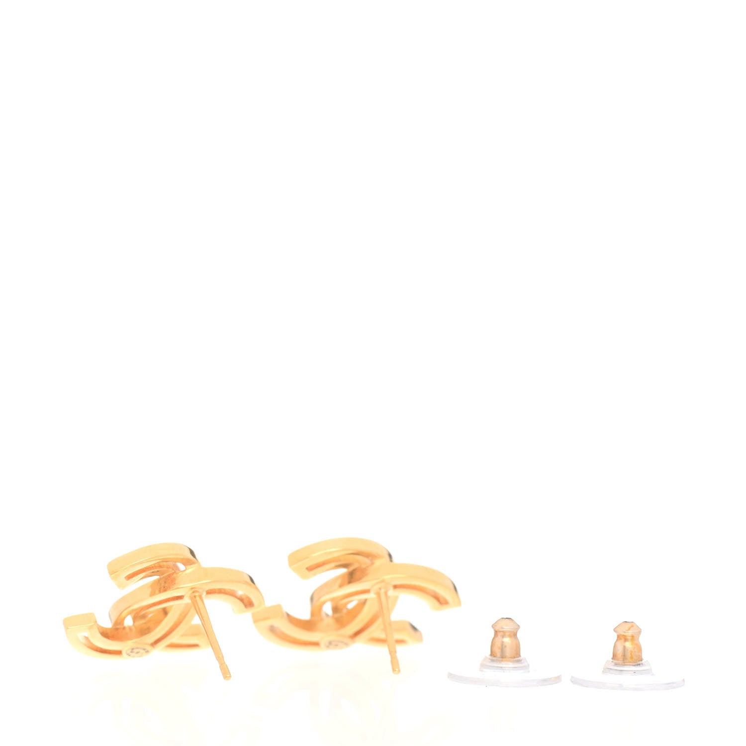 Chanel Metal Obazine CC Earrings Gold 3 of 4