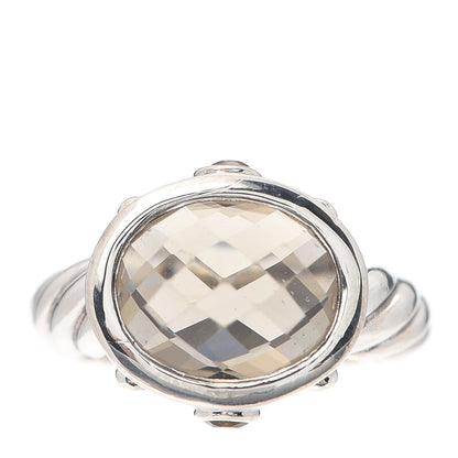 David Yurman Sterling Silver Smoky Quartz Citrine 11mm Renaissance Ring 49 4.75 1 of 5