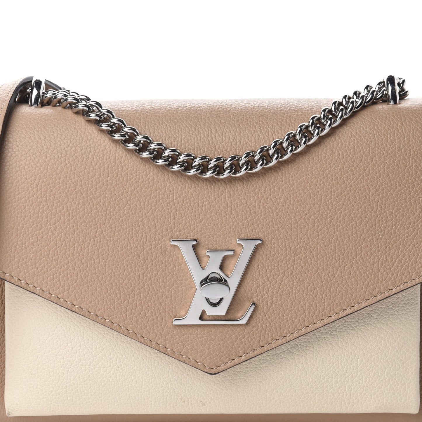 Soft Calfskin Mylockme Chain Bag BB Papyrus Creme