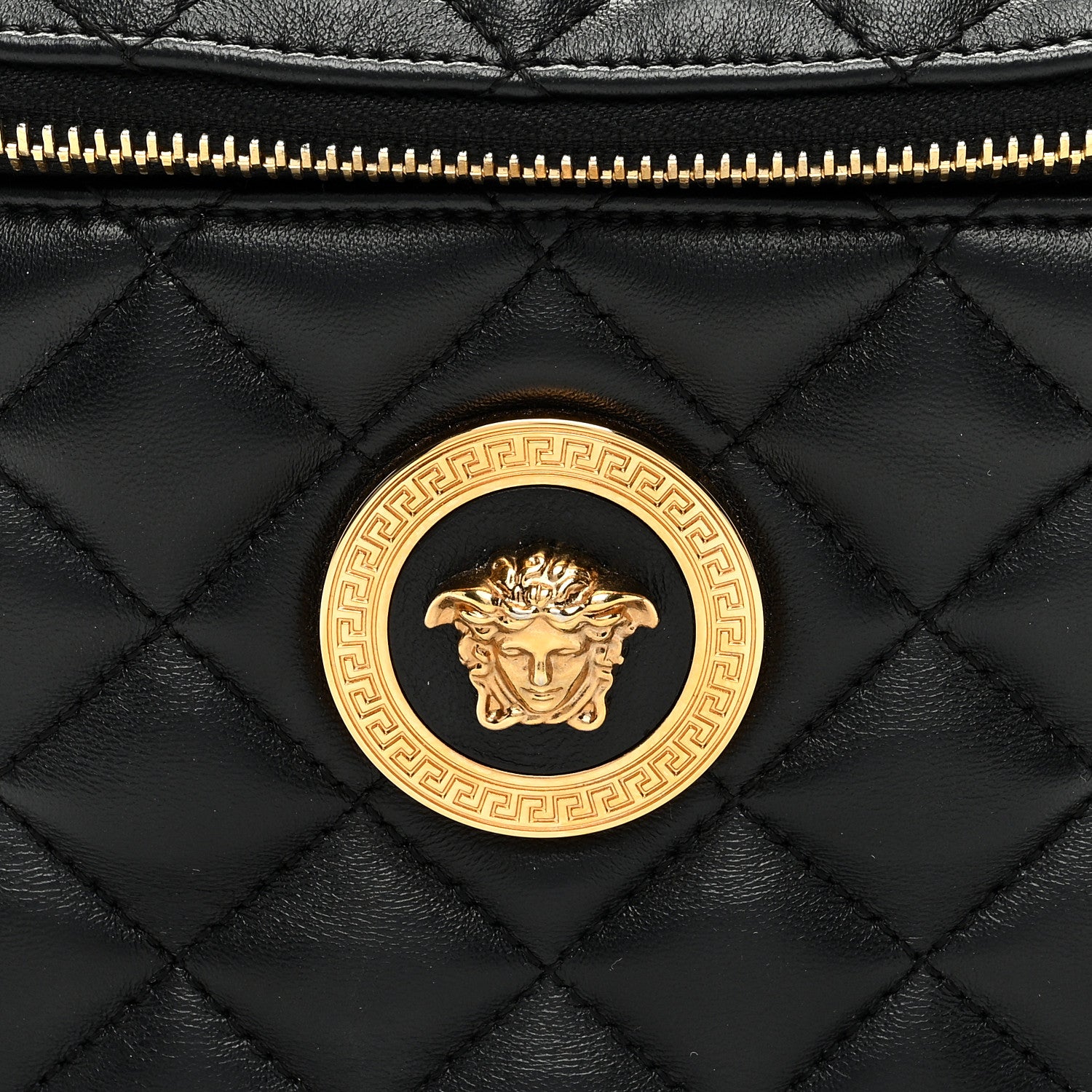 Versace Nappa Quilted Medusa Belt Bag Black 7 of 9