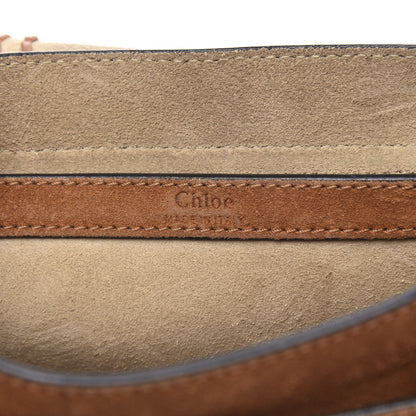 Chloe Suede Calfskin Braided Mini Hudson Shoulder Bag Caramel 6 of 15