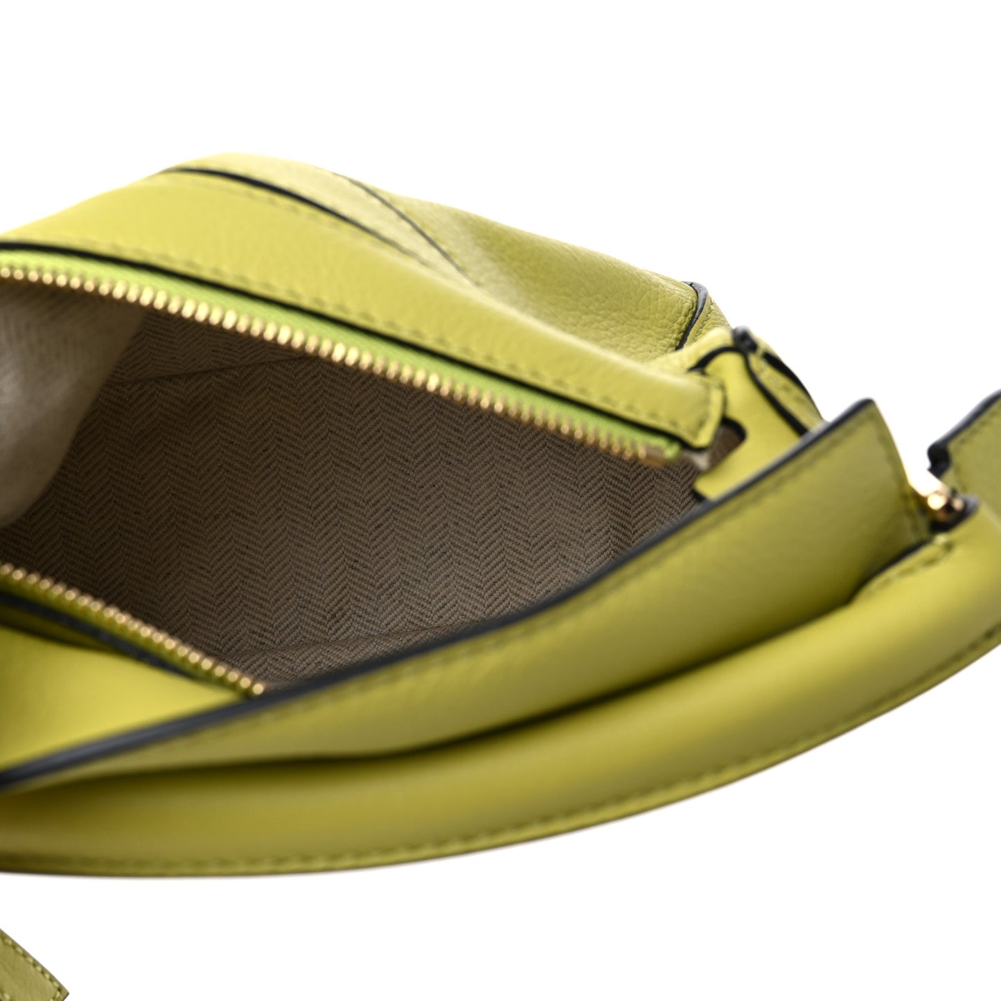 Calfskin Mini Puzzle Bag Lime Yellow