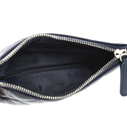 Chanel Caviar Quilted Small Cosmetic Case Navy 5 of 8