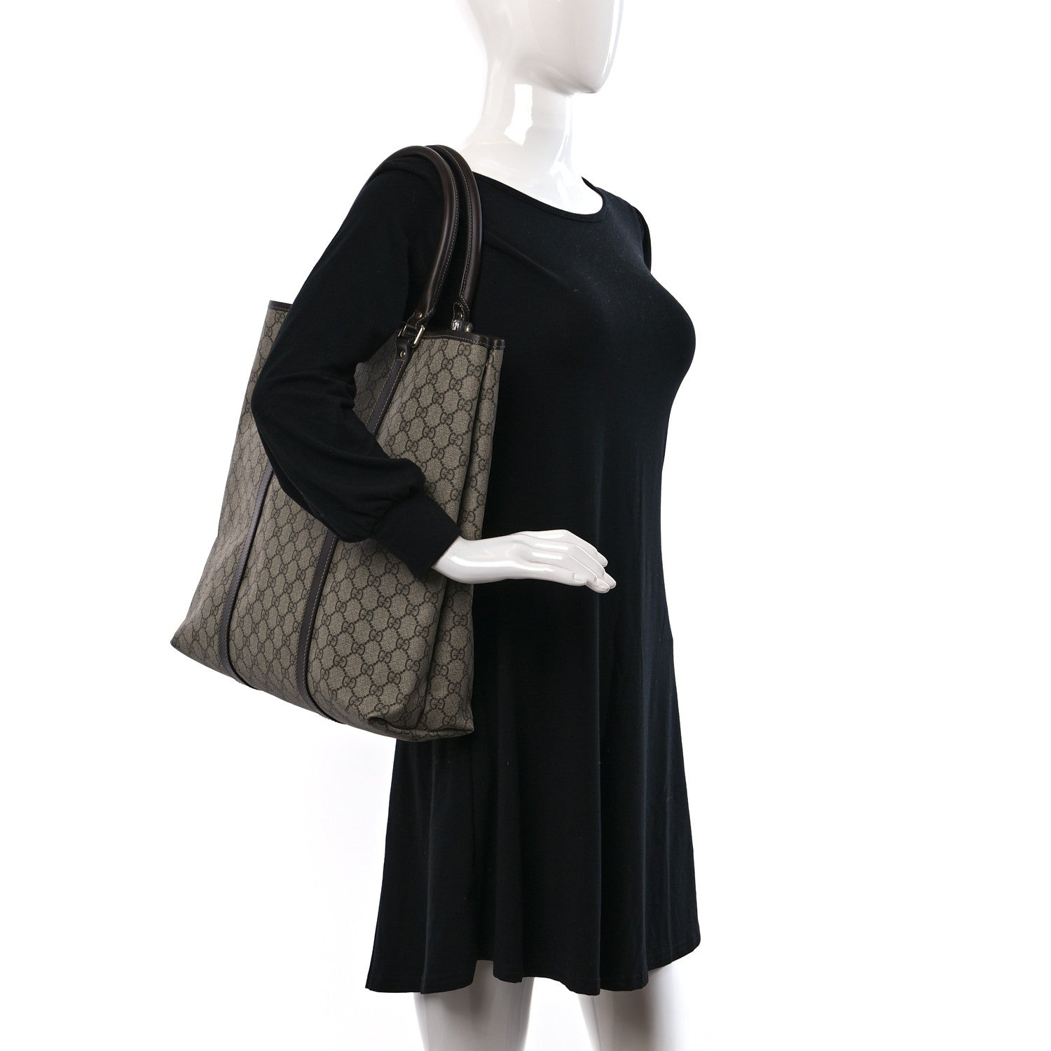 Gucci GG Plus Monogram Joy Vertical Tote Dark Brown 2 of 9