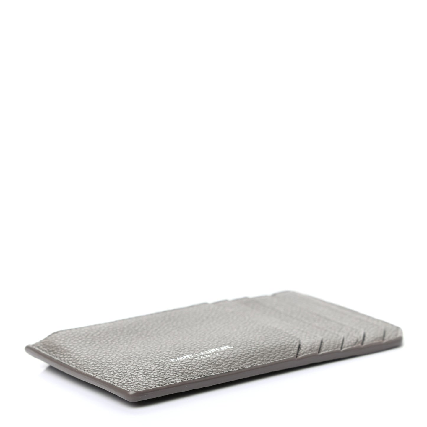 Calfskin 5 Fragments Zip Pouch Card Holder Fog