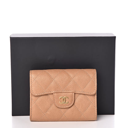 Chanel Letter Calfskin Embossed Quilted Card Holder Beige 16 of 16