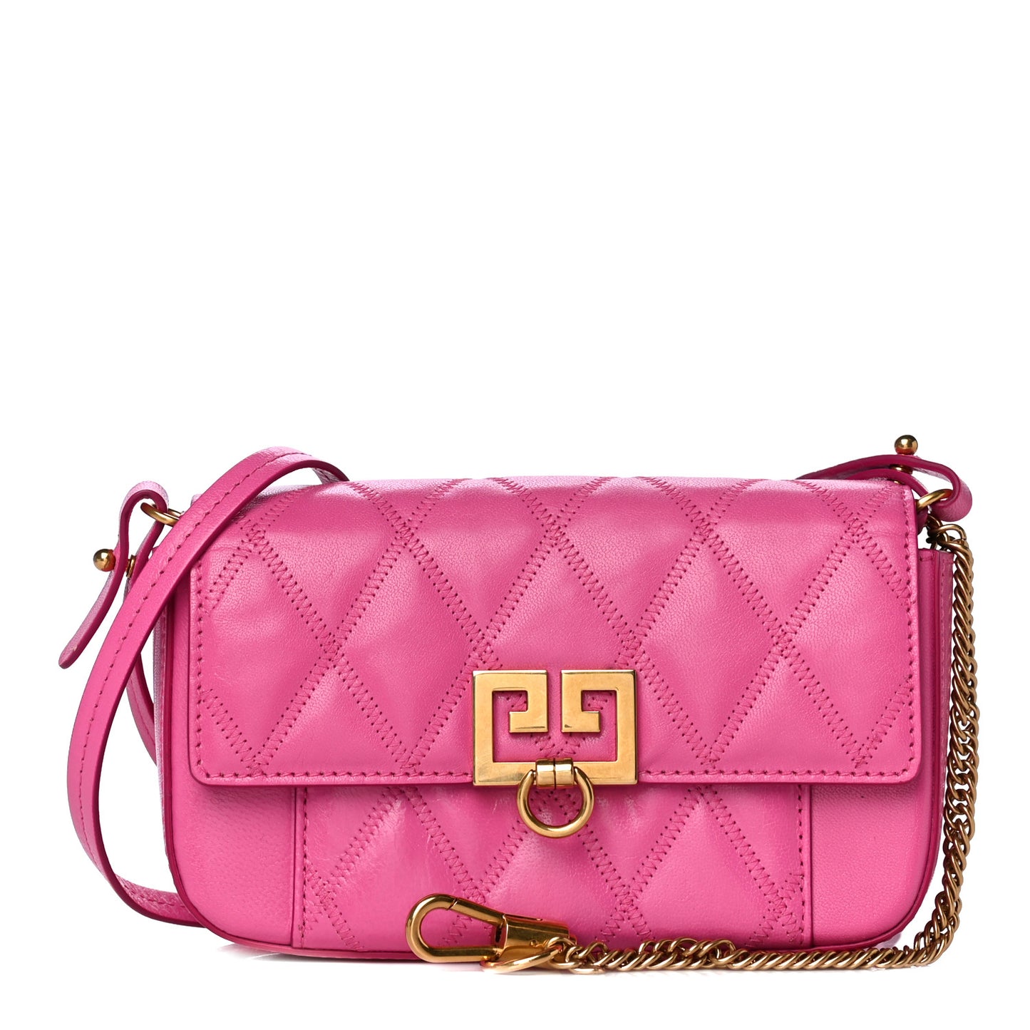 Goatskin Quilted GV3 Mini Pocket Convertible Bag Pink