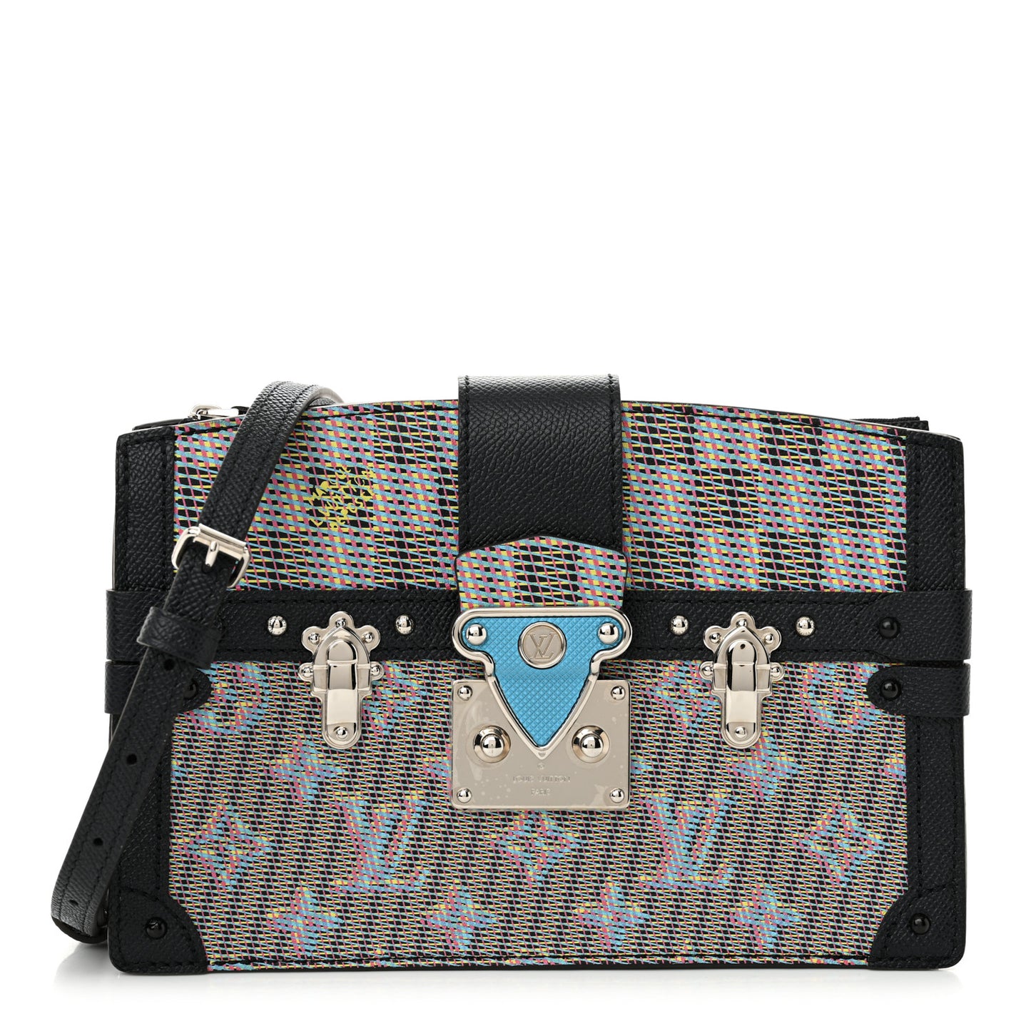 Calfskin Monogram LV Pop Trunk  Blue