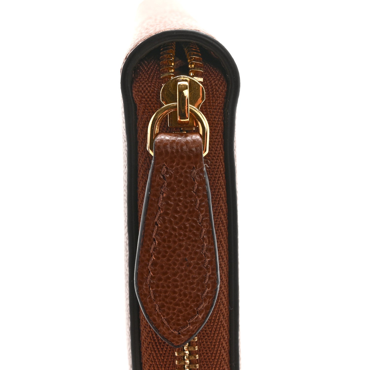 Burberry Grainy Calfskin Logo Zip Around Wallet Chestnut Brown 8 of 8