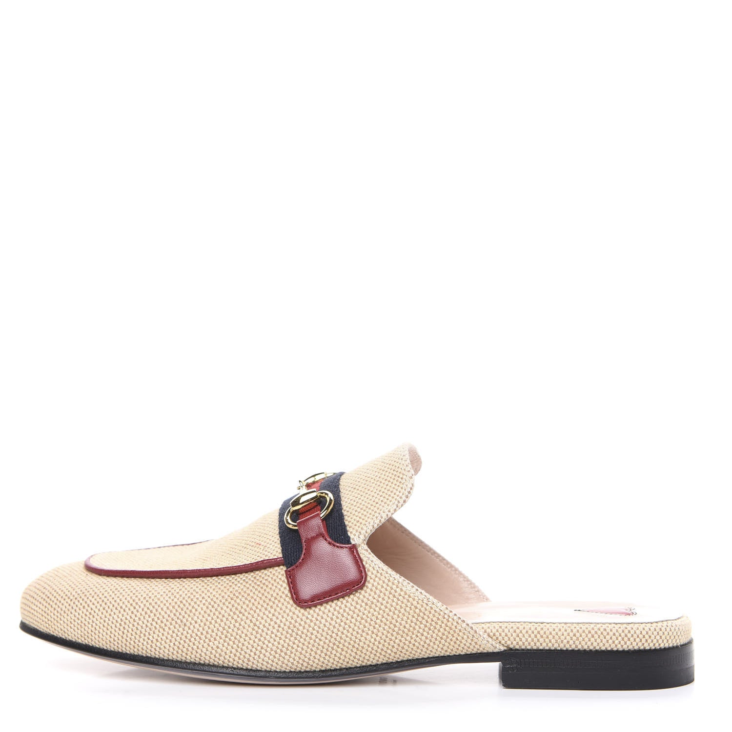 Gucci Canvas Vintage Charlotte Web Princetown Slippers 36 Sand Cuir 1 of 10