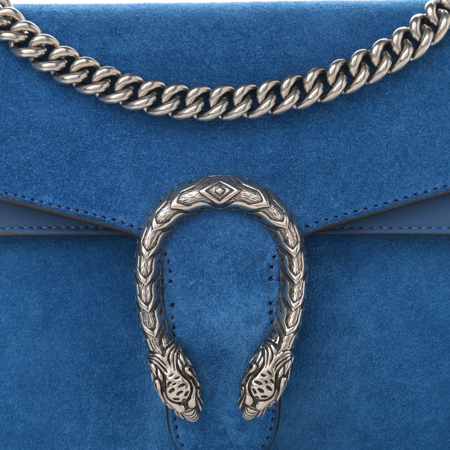 Suede Small Dionysus Shoulder Bag Blue