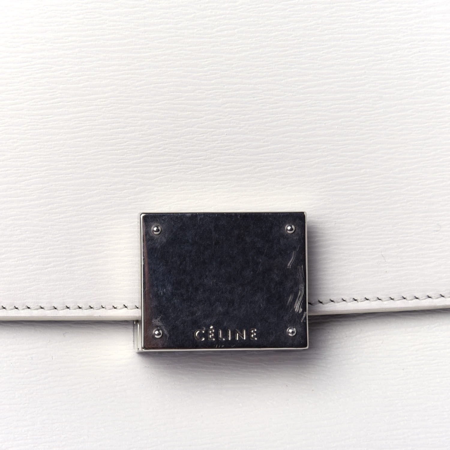 Celine Liege Calfskin Small Trapeze White 11 of 11