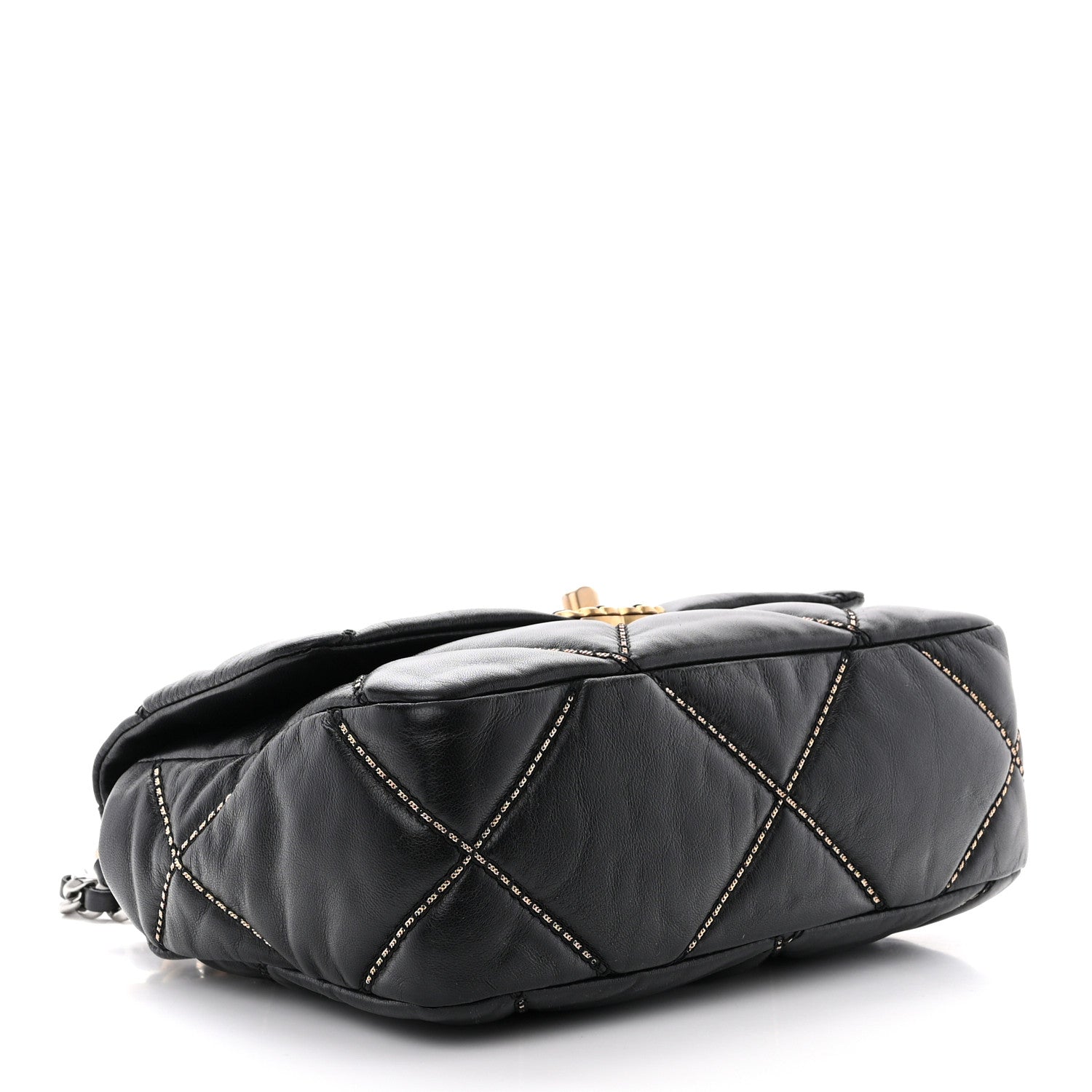 Chanel Lambskin Chain Quilted Medium Chanel 19 Flap Black 4 of 10