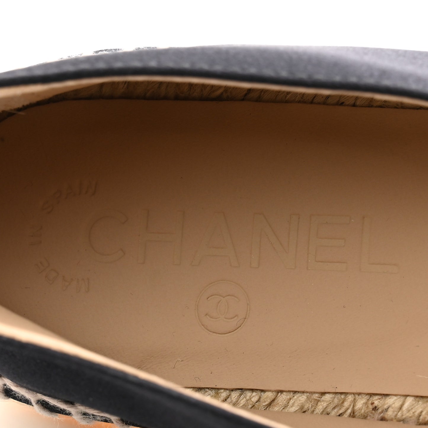 Satin Grosgrain CC Espadrilles 39 Black