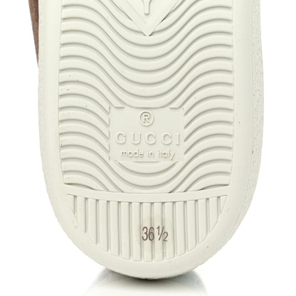 Gucci X DISNEY Mini Vintage GG Supreme Monogram Mickey Mouse Ace Sneakers 36.5 Beige Vintage Sun Oil New Shamarock 8 of 8