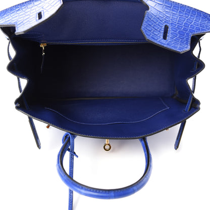 Hermes Matte Alligator Birkin 30 Bleu Electrique 15 of 34