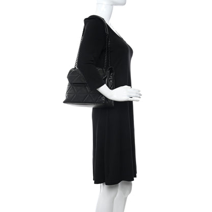 Prada Nappa Triangle Stitched Large Spectrum Bag Black 2 of 14