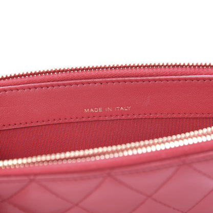 Chanel Lambskin Quilted Small Clutch With Chain Red 8 of 13
