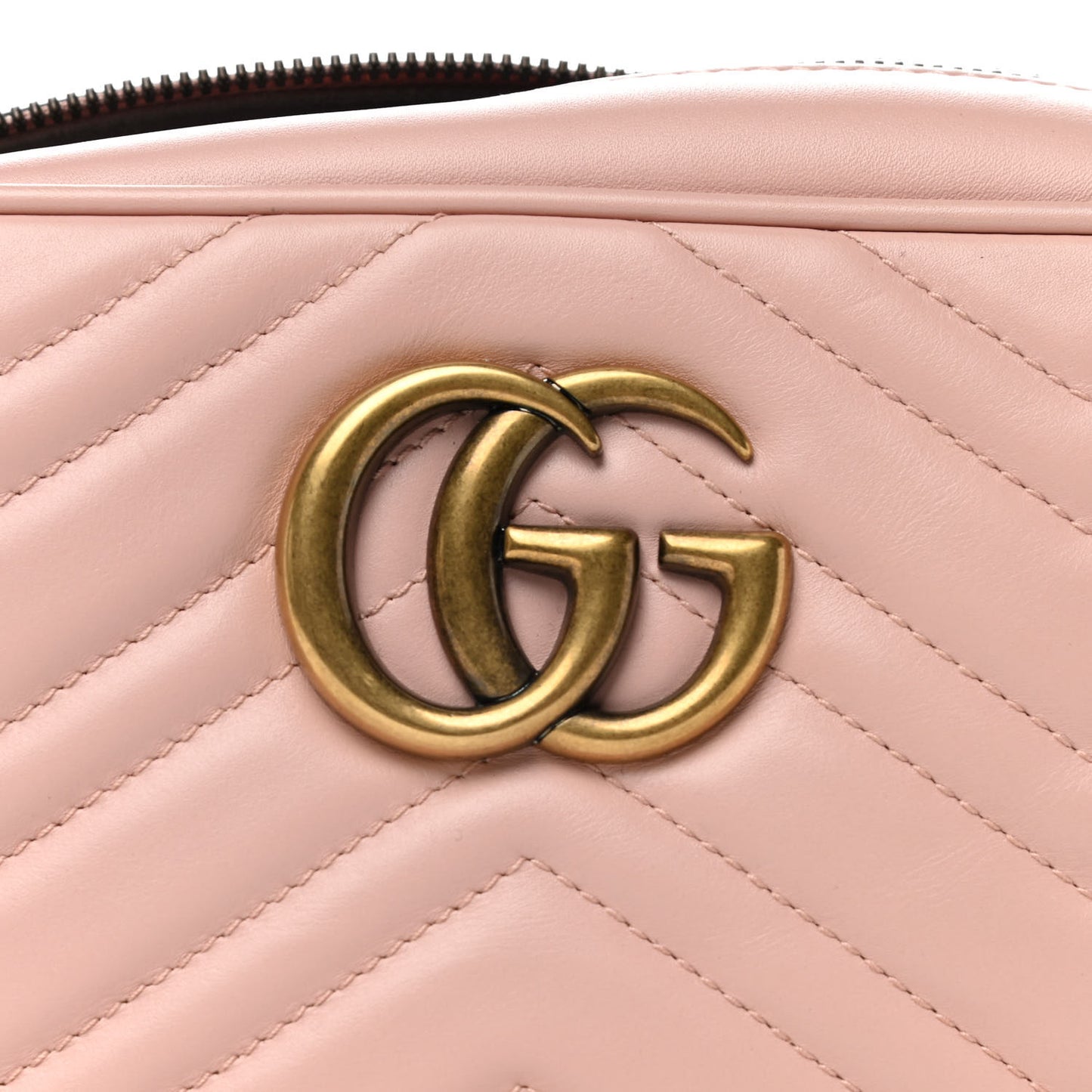Calfskin Matelasse Small GG Marmont Chain Shoulder Bag Perfect Pink
