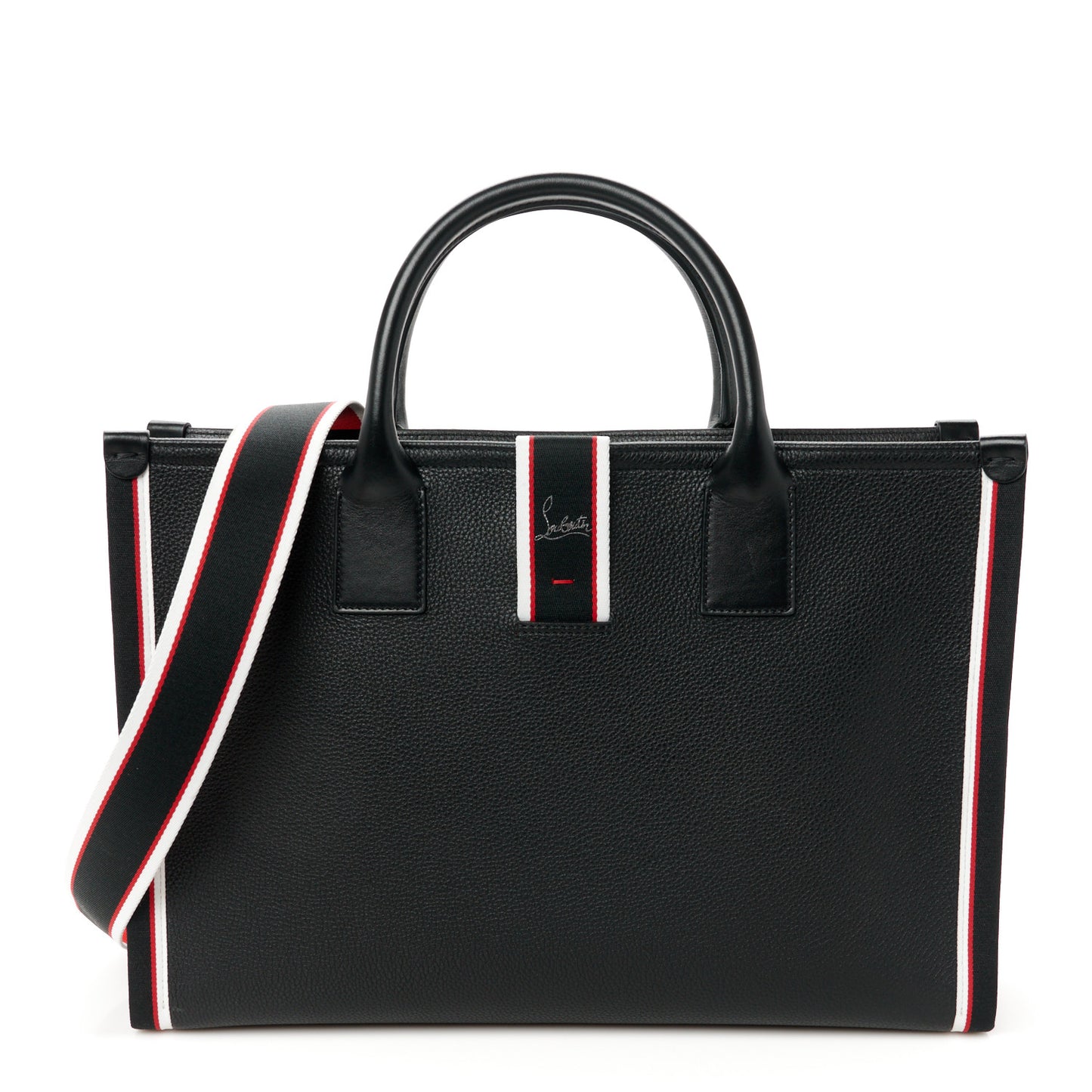 Grained Calfskin Nastroloubi Tote Black