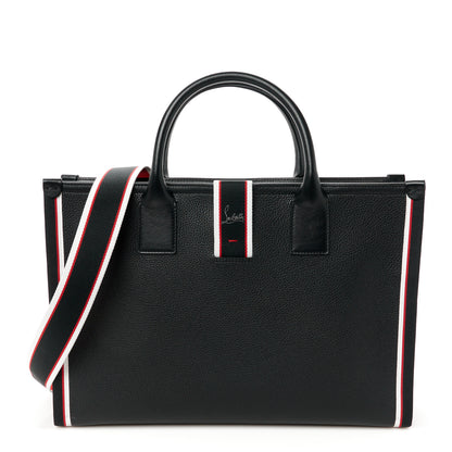 Christian Louboutin Grained Calfskin Nastroloubi Tote Black 1 of 10