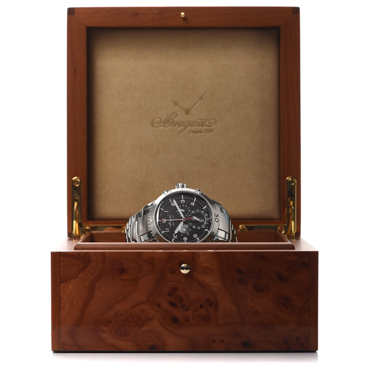 Stainless Steel 44mm Type XXII Flyback Chronograph Automatic Watch Black 3880ST/H2/SXO