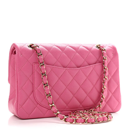 Chanel Caviar Quilted Small Double Flap Pink 3 of 10