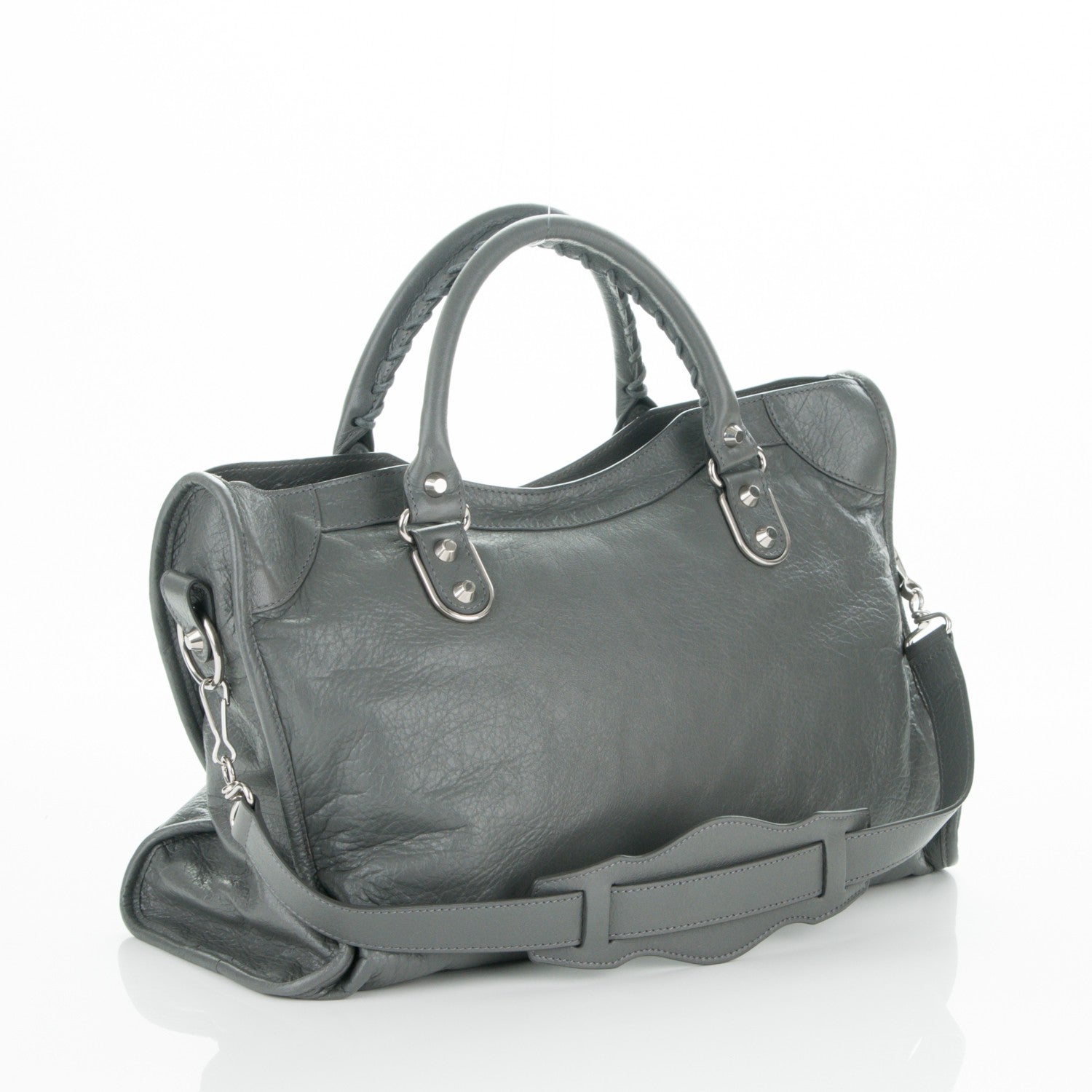 Balenciaga Agneau Silver Metallic Edge Hardware City Gris Cendre 3 of 7