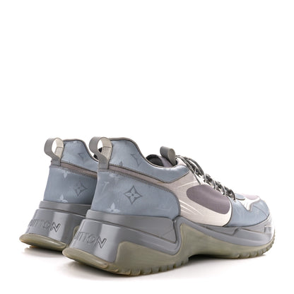 Louis Vuitton Technical Mesh Metallic Monogram Mens Run Away Pulse Sneakers 10.5 Grey 4 of 10