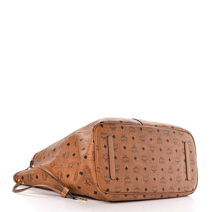 MCM Visetos Large Liz Reversible Shopper Tote Cognac 12 of 18