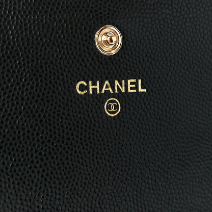 Chanel Caviar Quilted Large Boy Gusset Flap Wallet Black 6 of 13