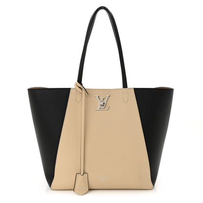 Louis Vuitton Calfskin Lockme Go Tote Black Vanilla 1 of 13