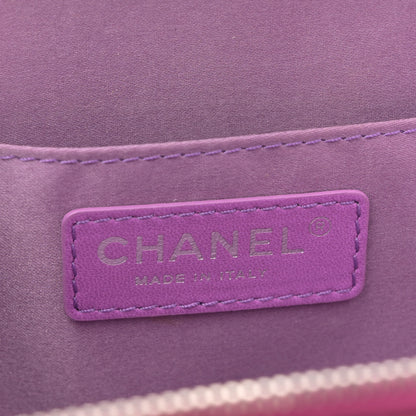 Chanel Patent Quilted Small Pocket Box Camera Case Purple 6 of 12