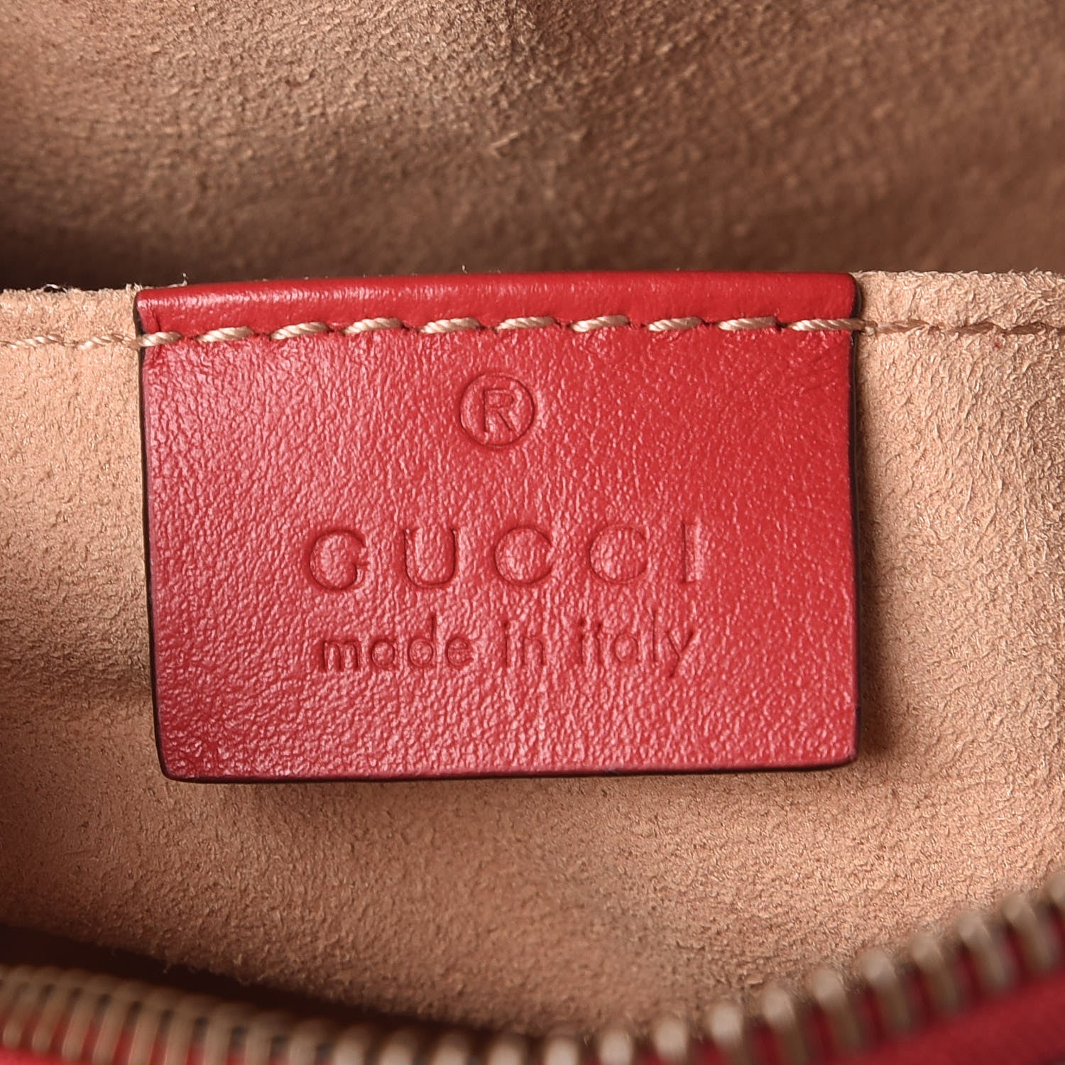 Gucci Calfskin Matelasse Mini GG Marmont Chain Shoulder Bag Hibiscus Red 8 of 9
