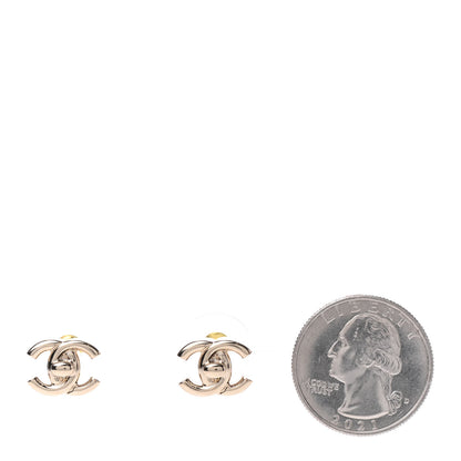 Chanel Metal CC Turnlock Earrings Gold 2 of 4