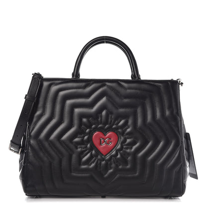 Dolce & Gabbana Calfskin Matelasse Glam Love Tote Black 1 of 9