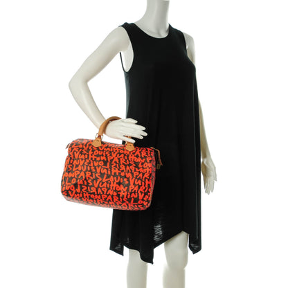 Louis Vuitton Monogram Graffiti Speedy 30 Orange 2 of 7
