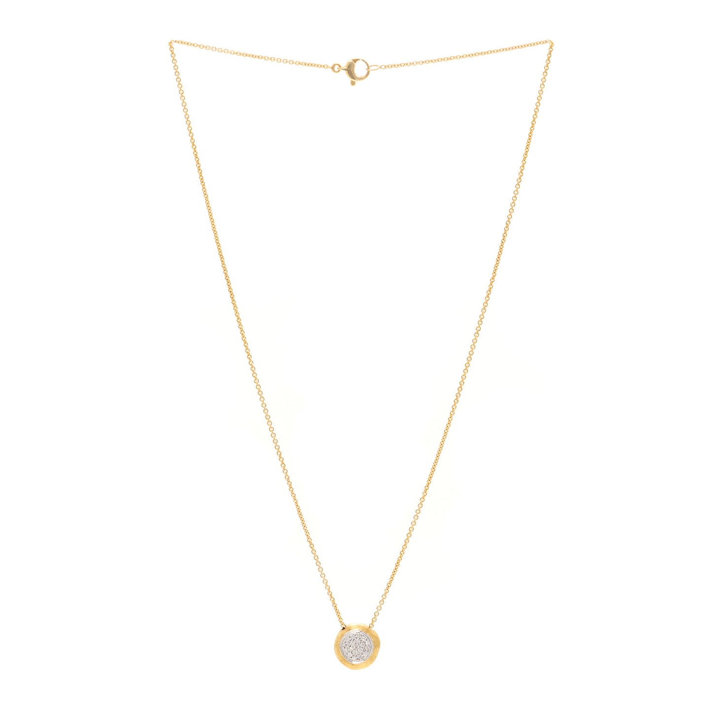 18K Yellow White Gold Diamond Jaipur Pendant Necklace