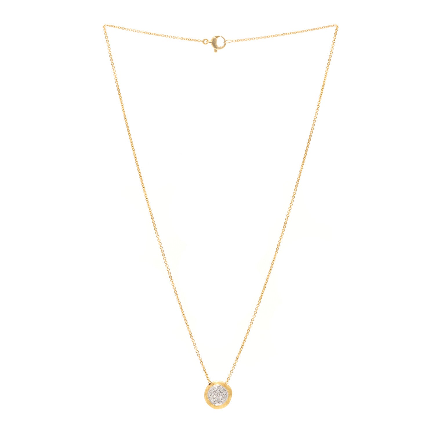 Marco Bicego 18K Yellow White Gold Diamond Jaipur Pendant Necklace 3 of 4