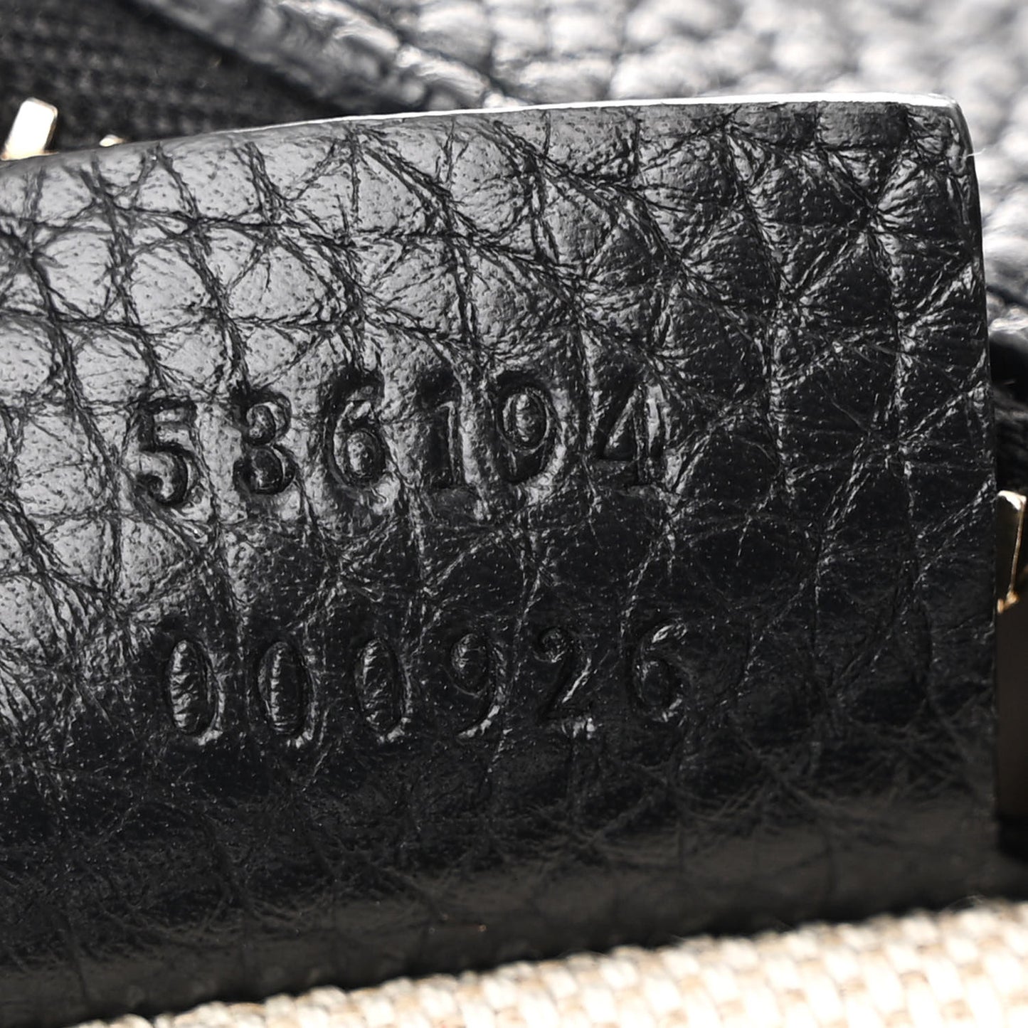 Pebbled Calfskin Large Soho Hobo Black
