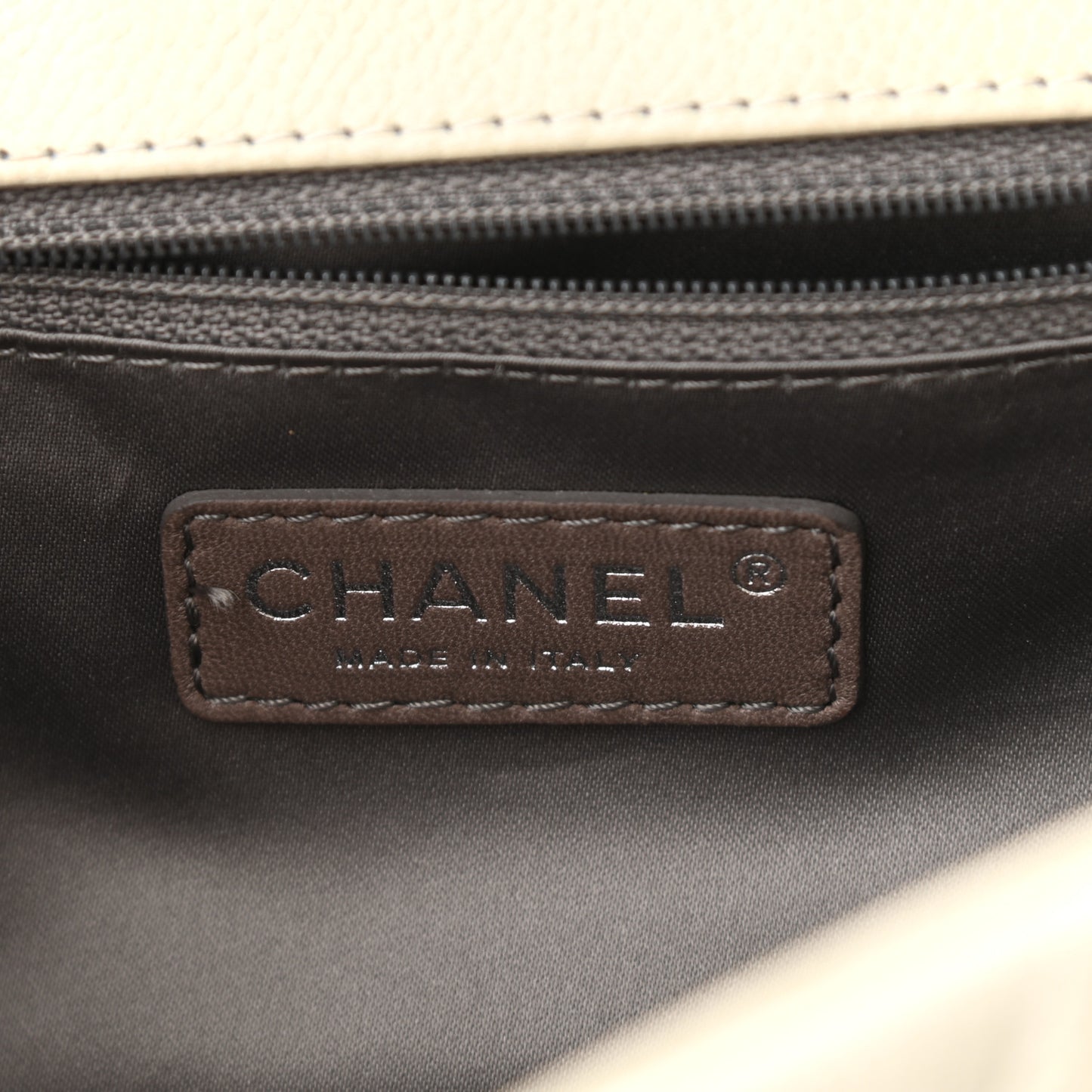 Caviar Quilted Coco Casual Flap Ivory
