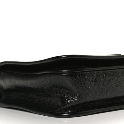 Saint Laurent Crinkled Calfskin Matelasse Monogram Niki Chain Wallet Black 10 of 11